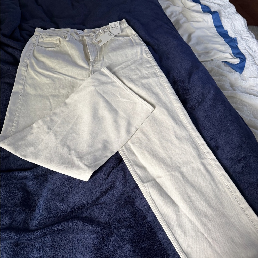 Good American Baggy Jeans cloud white wide leg amazing..
